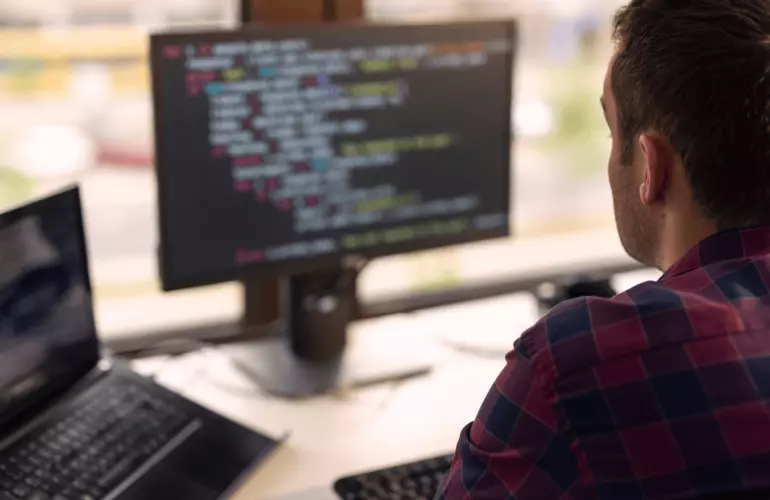 People working into the IT department