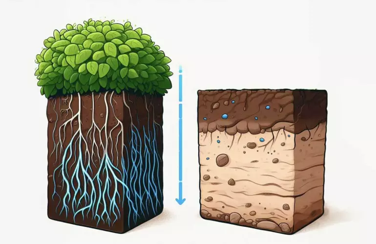 cover crop reducing soil erosion and water run-off