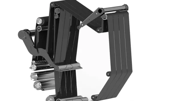 Die Presskammer einer VB 7100 arbeitet mit 4 Riemen und 3 Rollen.