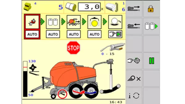 Capture d'écran du système de déblocage automatique du rotor