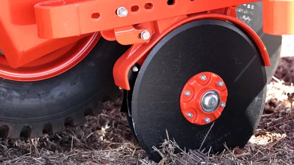 Side view of de double discs