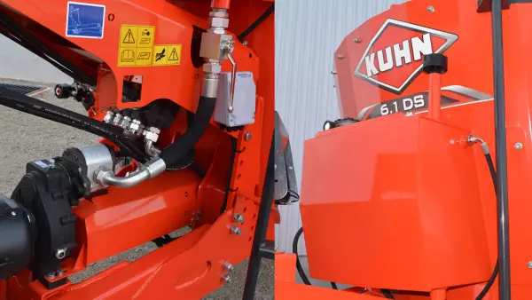 Two merged picture showing different views of the independent transmission