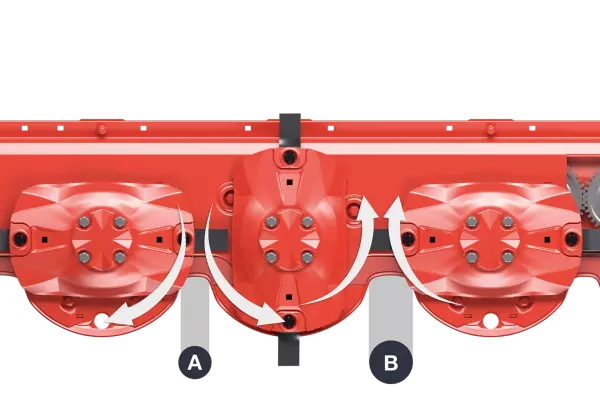 Espaçamento variável na barra de corte OPTIDISC