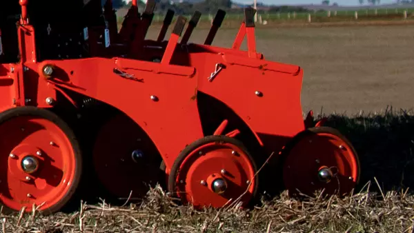 Side view of the machine