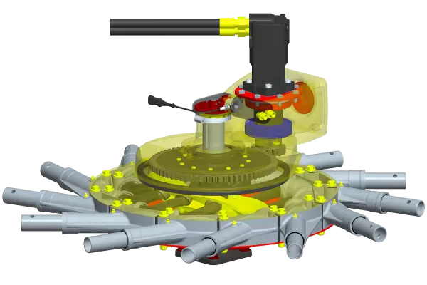 L'andaineur GA 13031 est équipé du carter MASTERDRIVE GIII