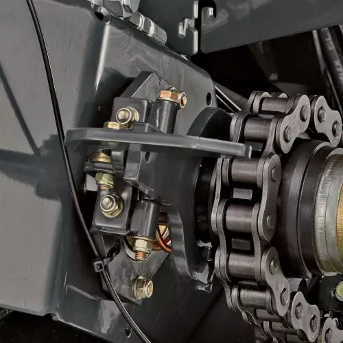 Desengate manual do acionamento do rotor