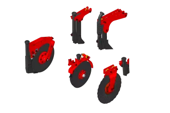 Desenho com as opções de sulcador de adubo para a SELECT GG.