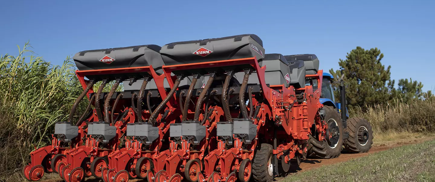 Side view of machine